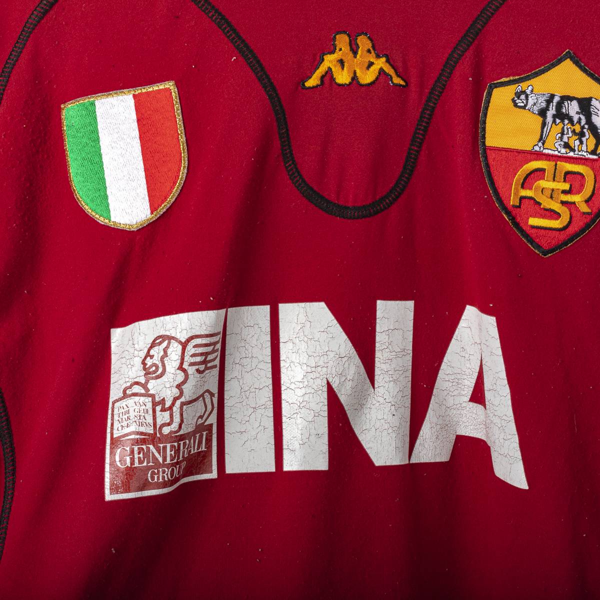 Maglia Home As Roma Kappa Montella n9 2000/2001