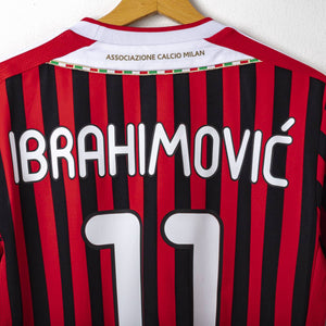 maglia home adidas ac milan Ibrahimovic n11 2011/2012 60x52