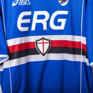 maglia home sampdoria asics Bazzani 9 2002/2003