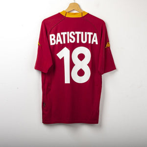 Maglia Home As Roma Kappa Batistuta n18 2000/2001
