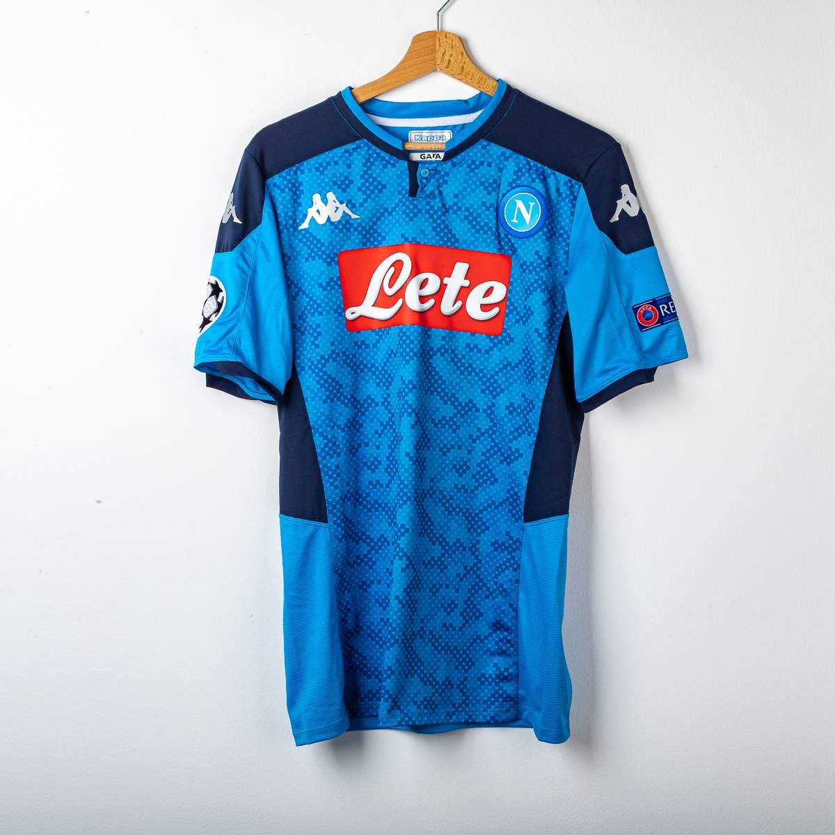 Maglia Home Napoli Kappa Mertens 14 Uefa 2018/2019