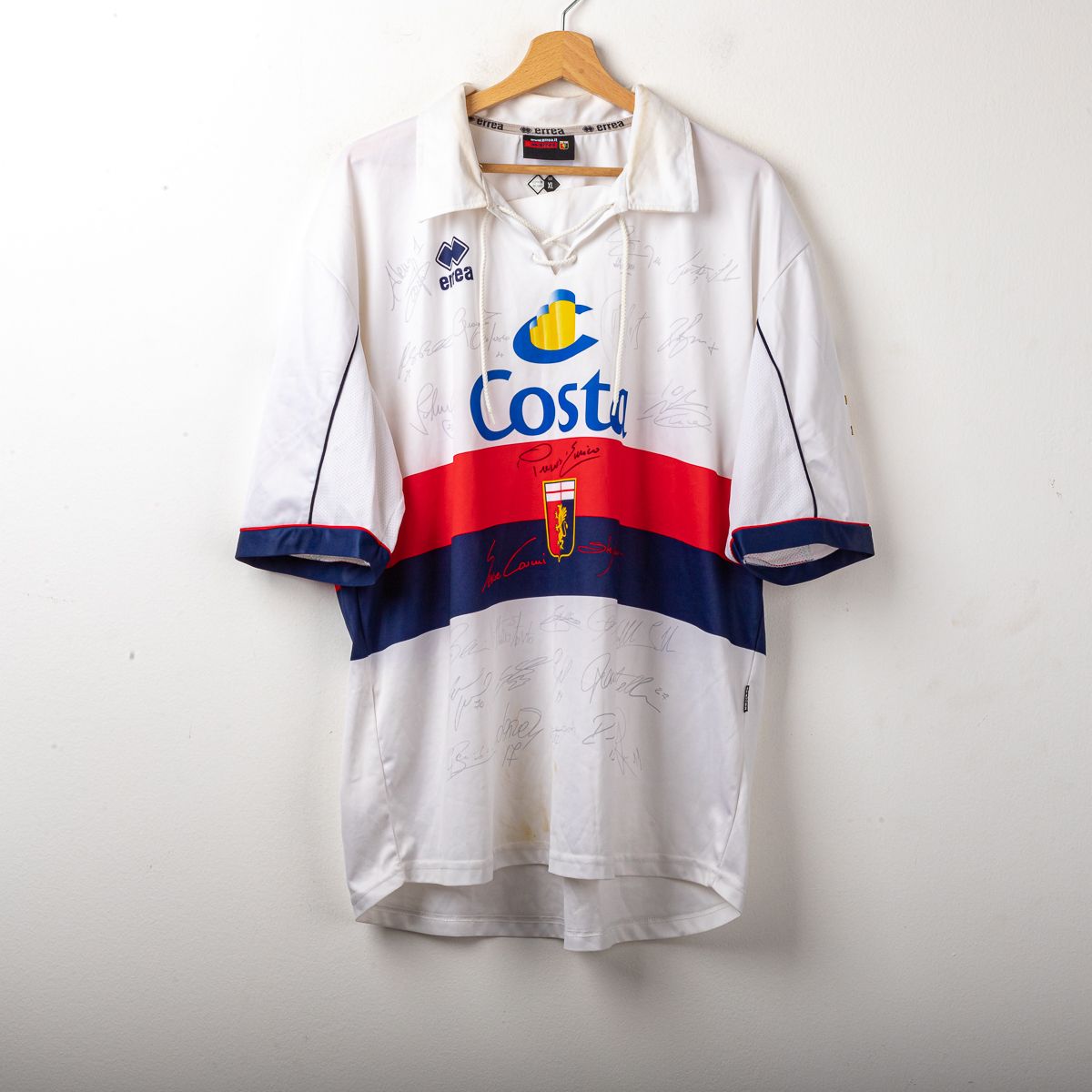 Maglia away genoa errea autografata 2004/2005