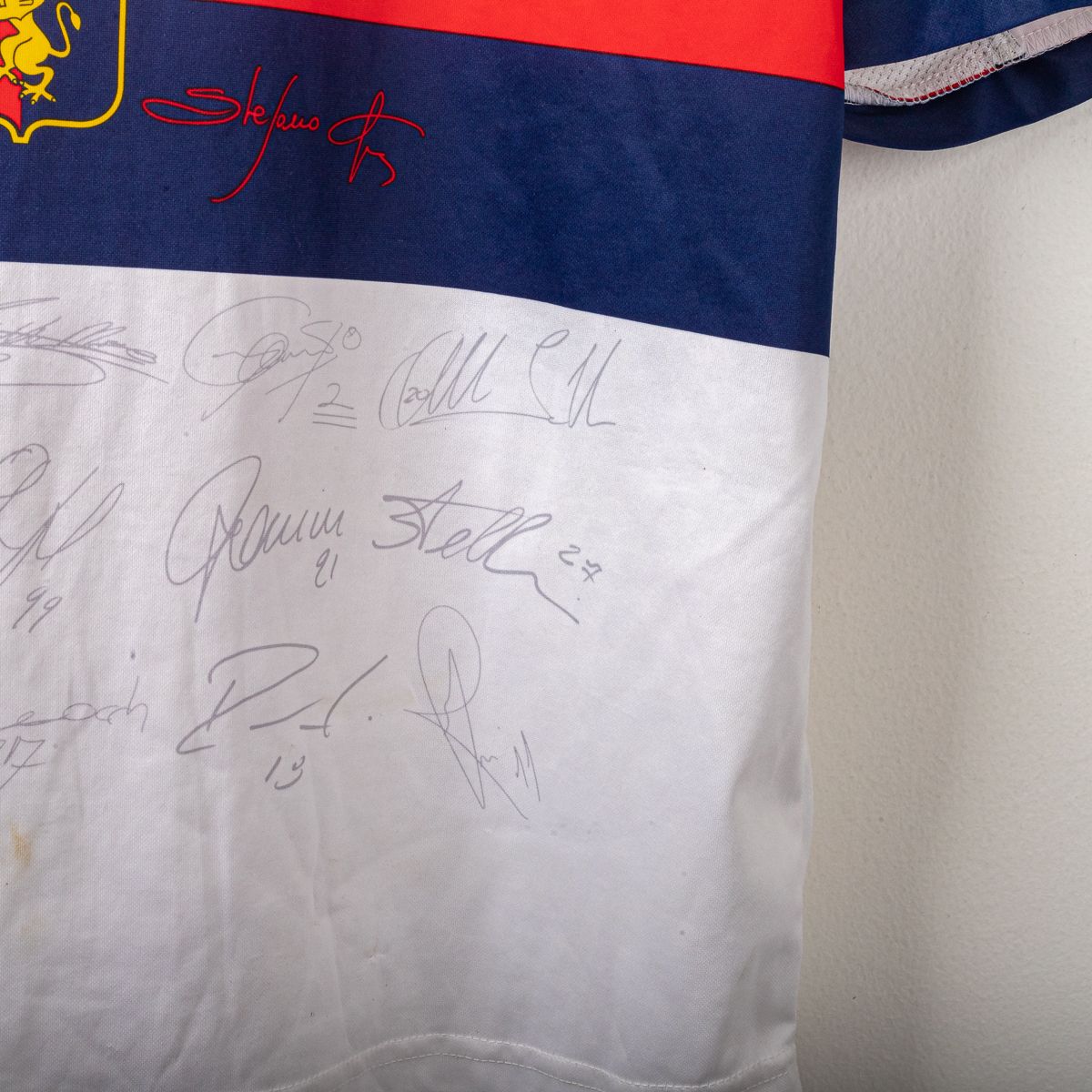 Maglia away genoa errea autografata 2004/2005