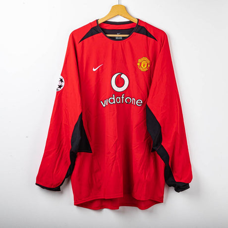 Manchester United Home Shirt Nike O'Shea 22 UEFA ml 2002/2003