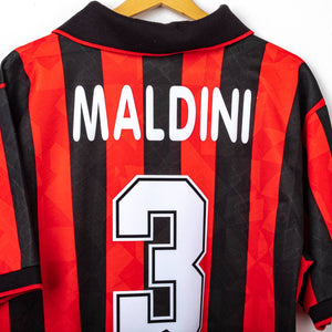 Maglia Home Milan Lotto Opel Maldini 3 1995/1996