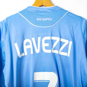 Napoli Diadora Home Shirt Lete Lavezzi 7 2007/2008