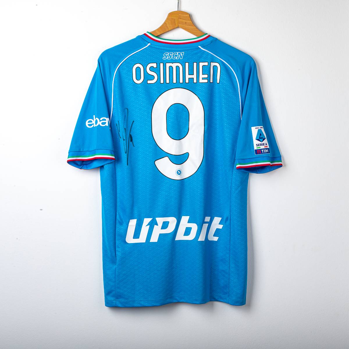 Napoli EA7 Osimhen 9 Signed Home Shirt 2023/2024
