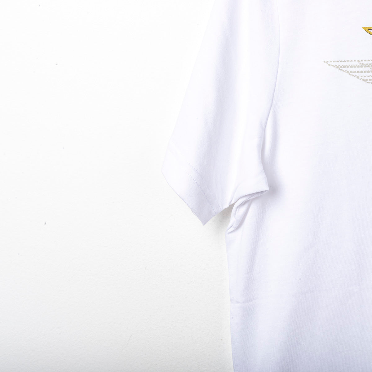 t-shirt lazio special bianca oro