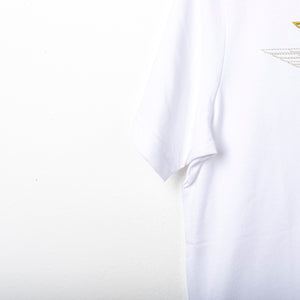 t-shirt lazio special bianca oro