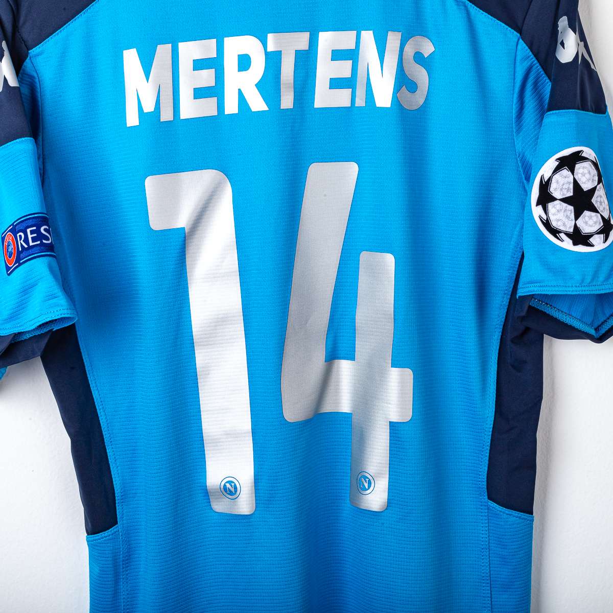 Maglia Home Napoli Kappa Mertens 14 Uefa 2018/2019