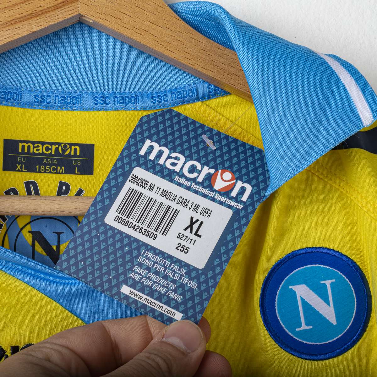 Maglia Third Napoli Macron Lete Lavezzi 22 UCL 2011/2012