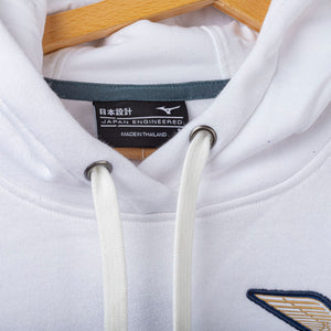 Felpa Cappuccio Bianca e Grigia Lazio Mizuno 2025/2026