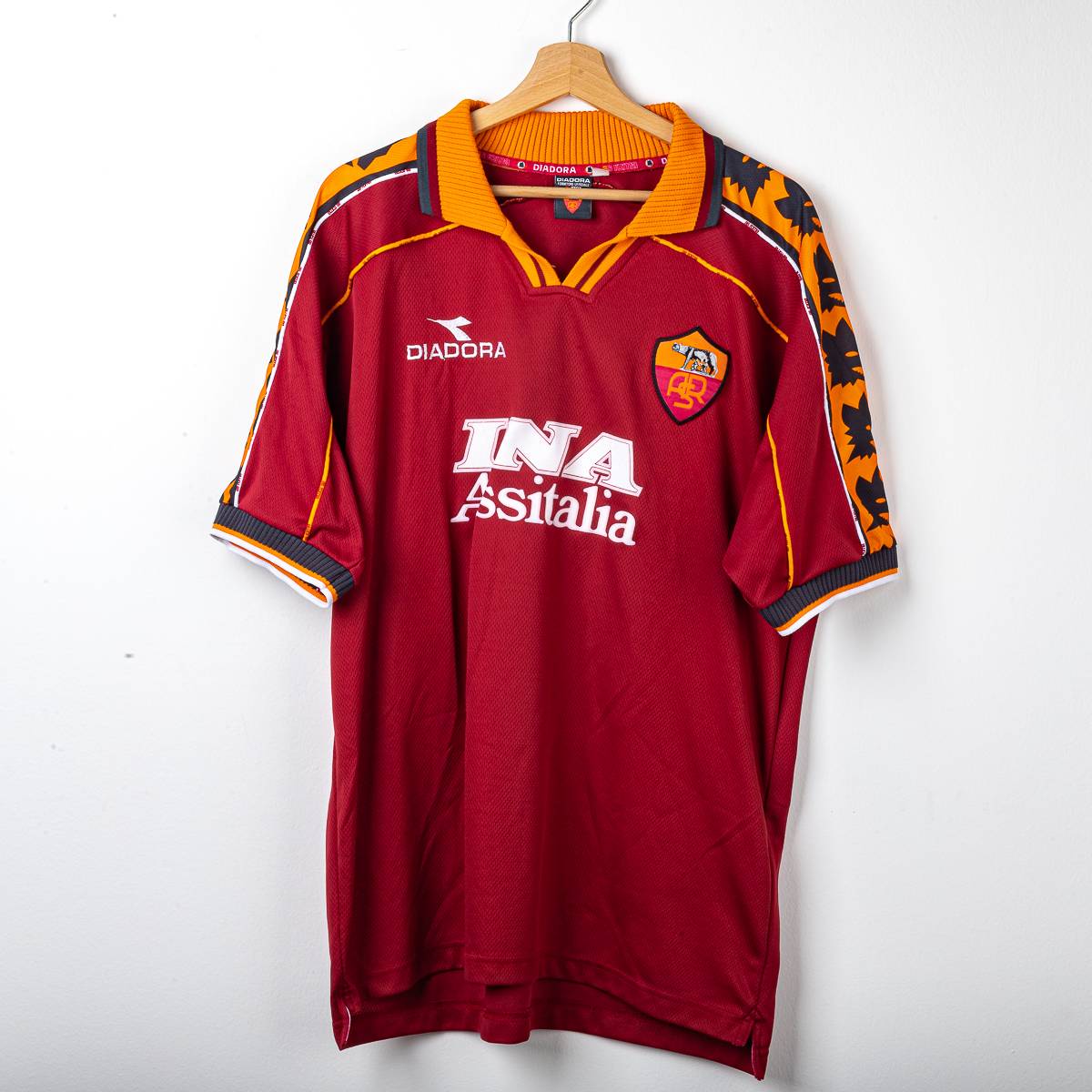 Roma Diadora Ina Assitalia 1998/1999 Home Shirt