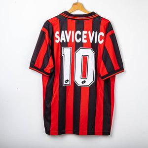 AC Milan Lotto Opel Savicevic 10 1997/1998 Home Shirt