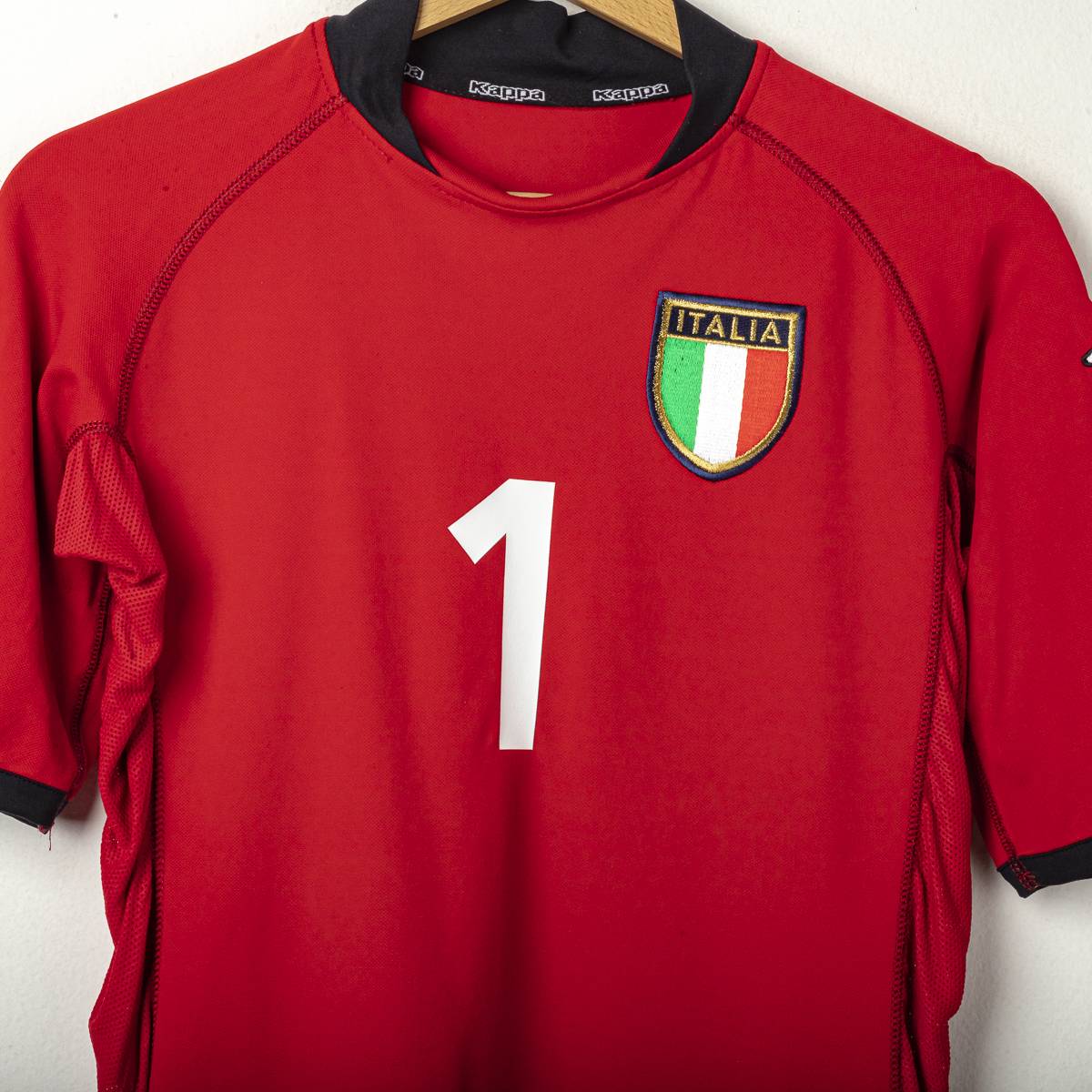 maglia portiere italia rossa kappa buffon n1 2002