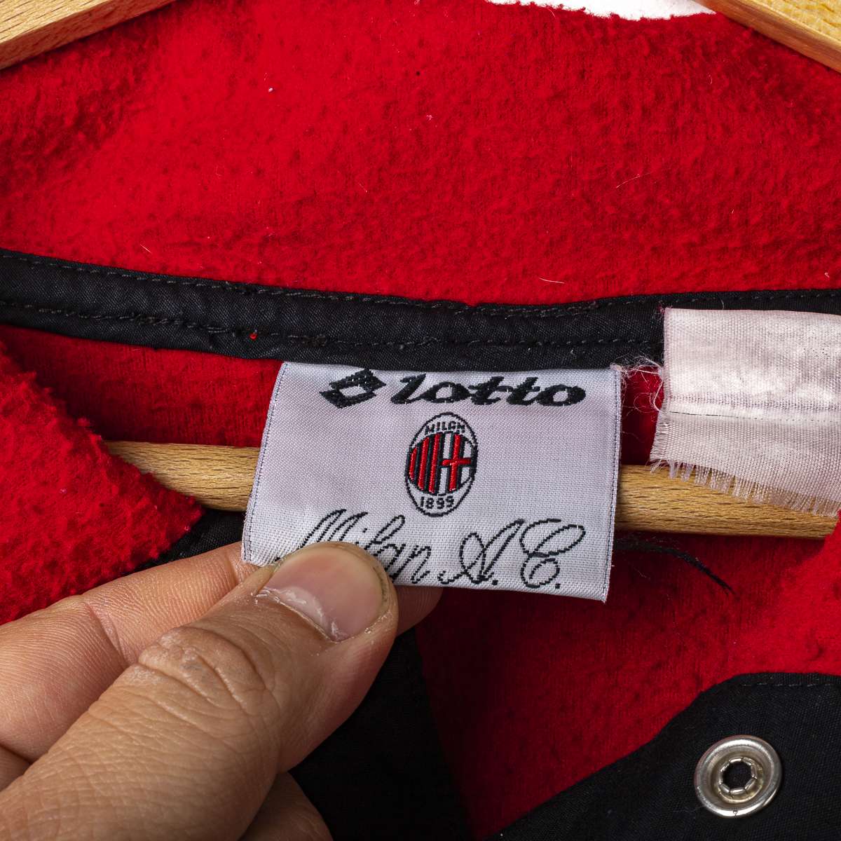 AC Milan Lotto 1995/1996 Red Fleece Sweatshirt