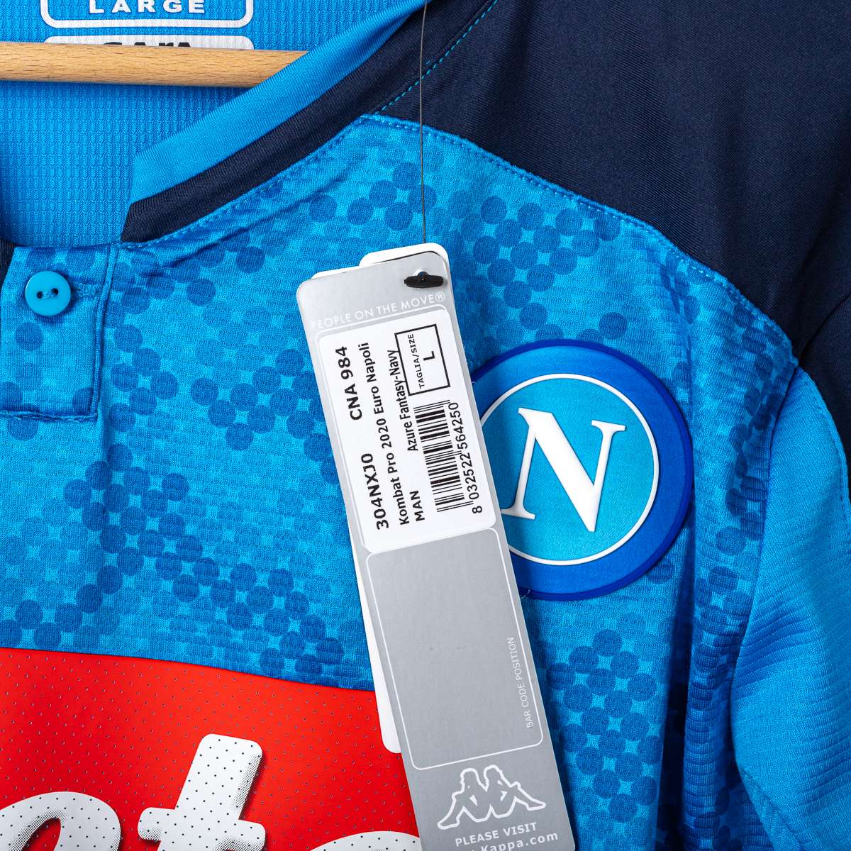 Maglia Napoli Home UEFA Kappa Mertens 14 ml 2019/2020