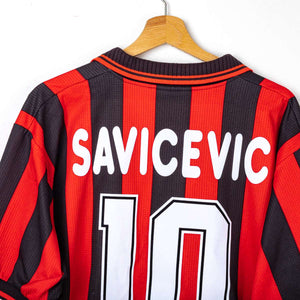 AC Milan Lotto Opel Savicevic 10 1997/1998 Home Shirt