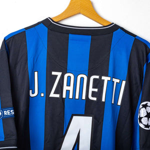 Inter Milan Nike Zanetti 4 UEFA 2009/2010 Home Shirt
