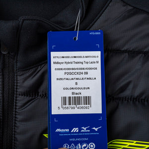 Felpa 1/2 Zip Nera Fluo Lazio Mizuno 2025/2026