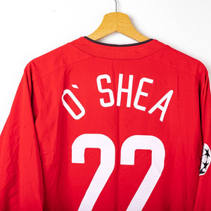 Manchester United Home Shirt Nike O'Shea 22 UEFA ml 2002/2003