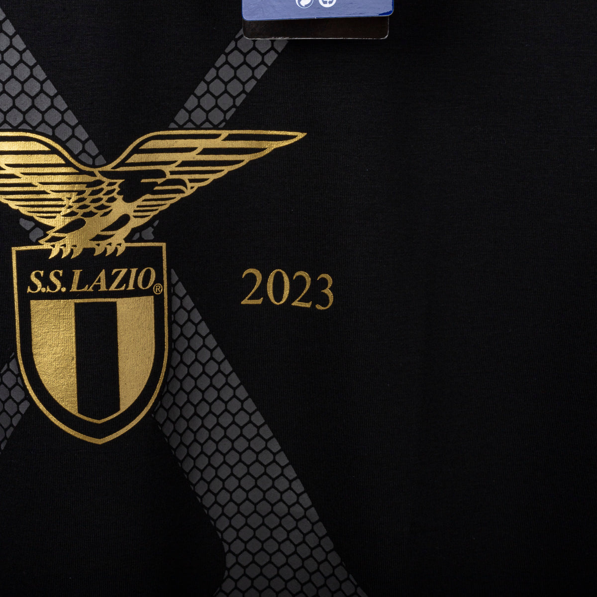 T-shirt SS Lazio Mizuno X Anniversary nera oro