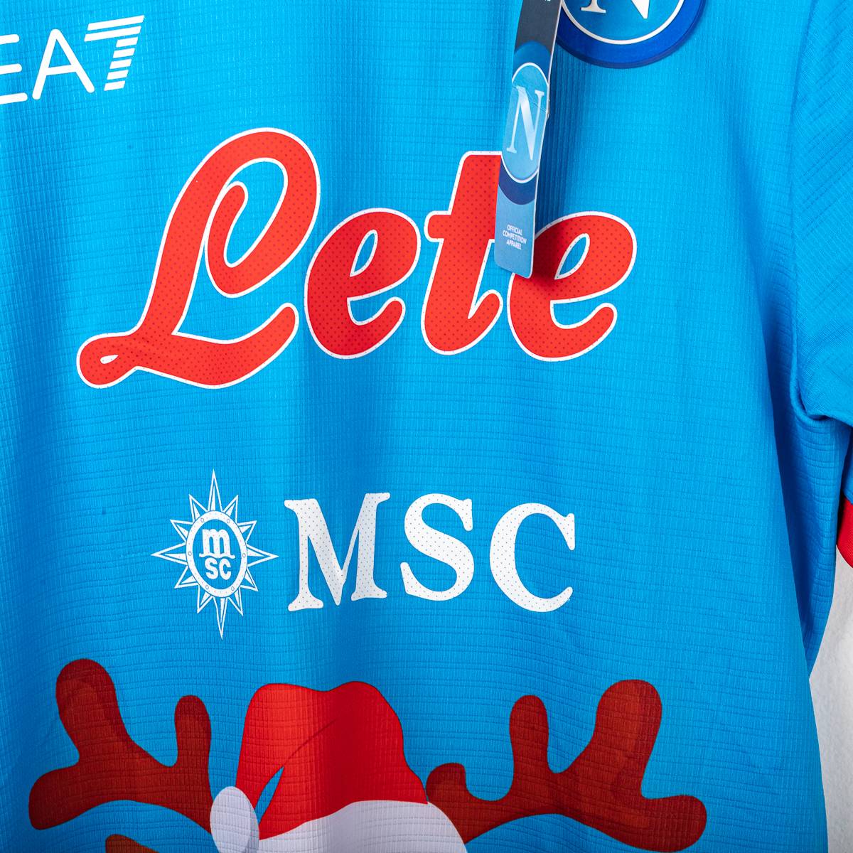 Maglia Natale napoli ea7 Kvaratskhelia 77 2022/2023