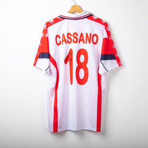 maglia home bari lotto 1999/2000 cassano 18 autografata