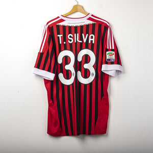 Maglia Home Milan Adidas Thiago Silva 33 2011/2012 XL