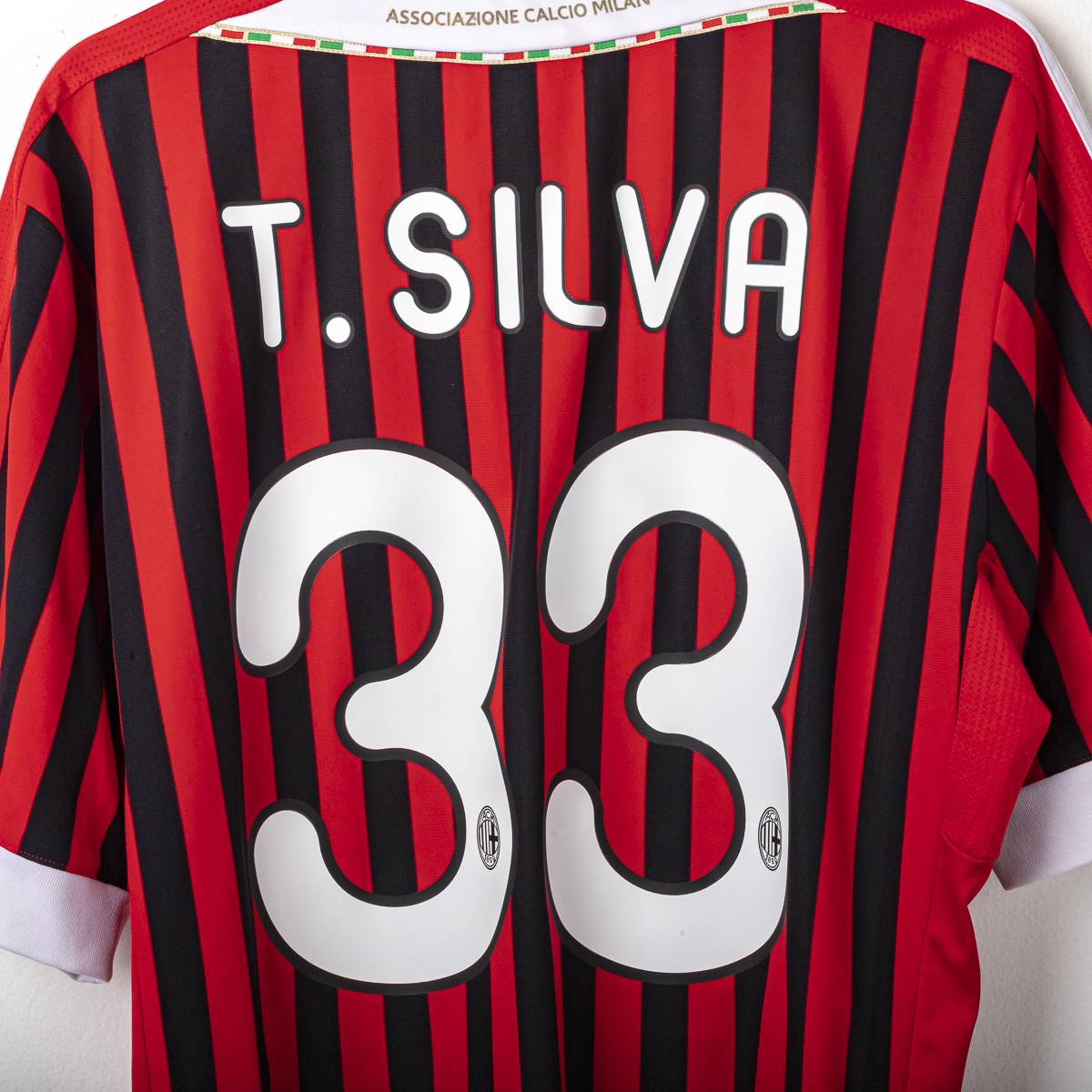 Maglia Home Milan Adidas Thiago Silva 33 2011/2012 XL