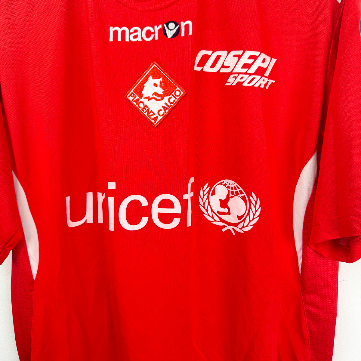 Maglia Home Piacenza Macron Bianchi 14 2008/2009 L