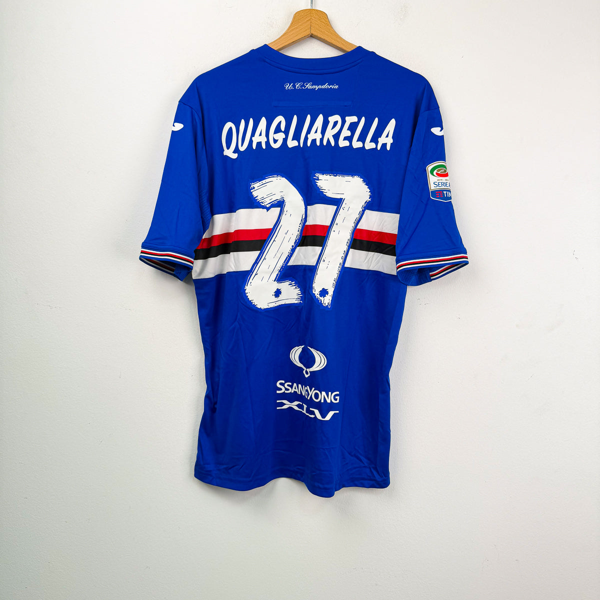 Maglia Home Sampdoria Joma Quagliarella 27 2015/2016 XL