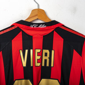 Maglia Home Milan Adidas Vieri 32 2005/2006 L