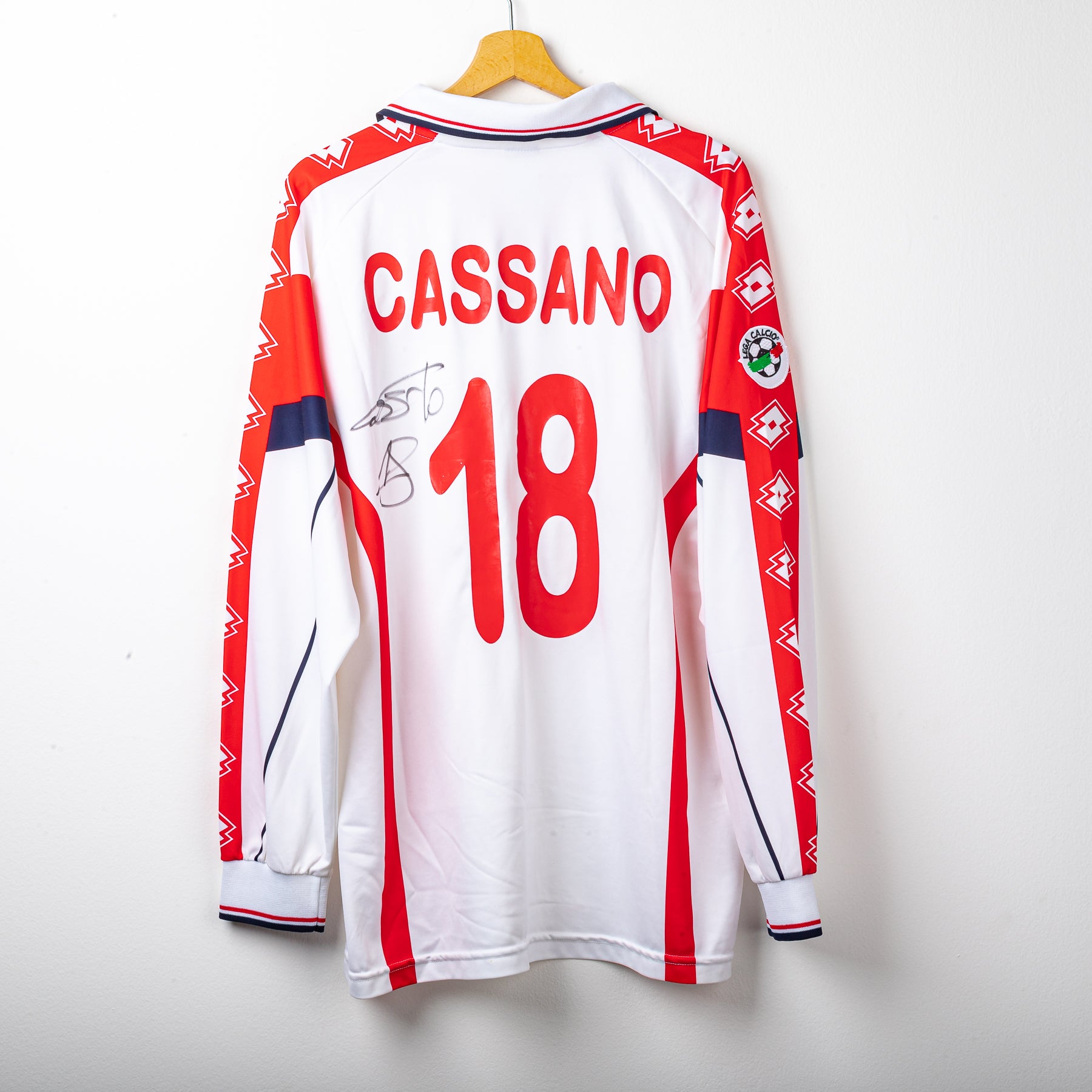 A.S. Bari Lotto サッカーシャツ Bari Home Shirt Lotto Cassano 18 1999/2000