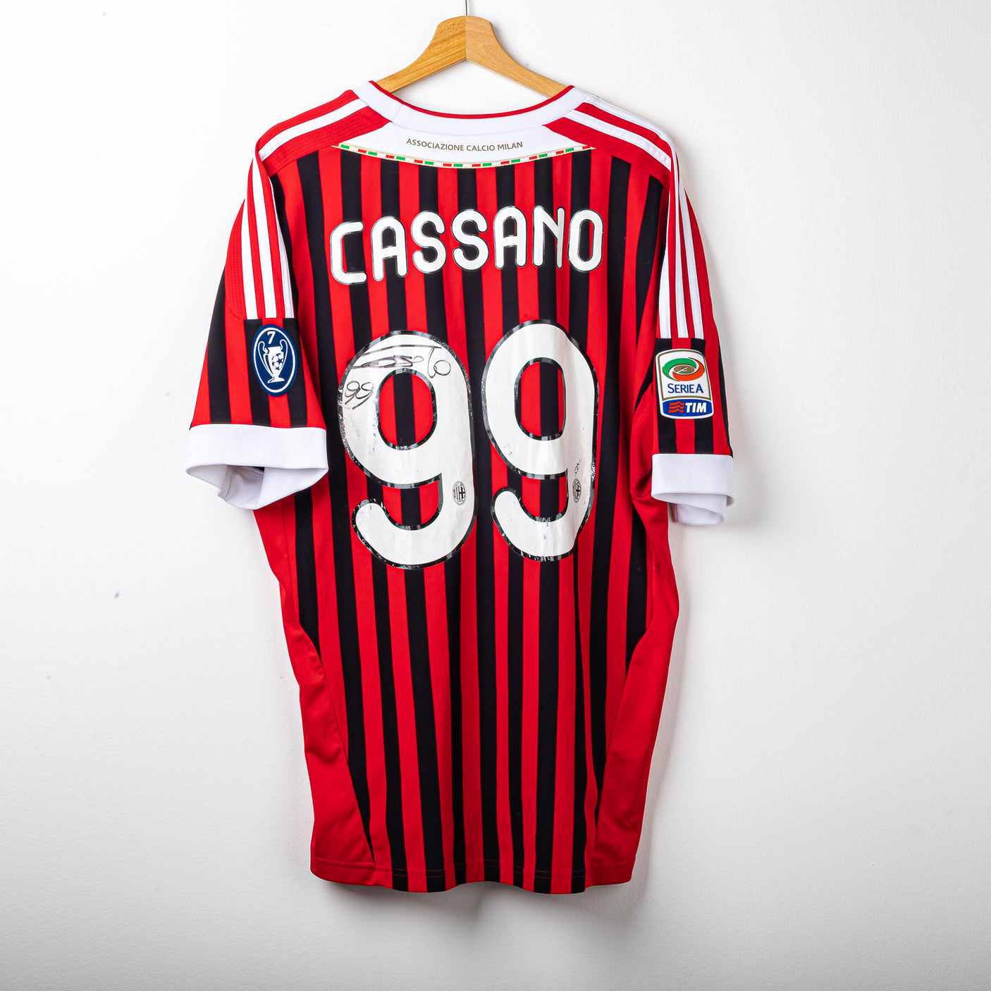 Maglia Home Milan 2011/2012 Adidas Cassano 99 Autografata