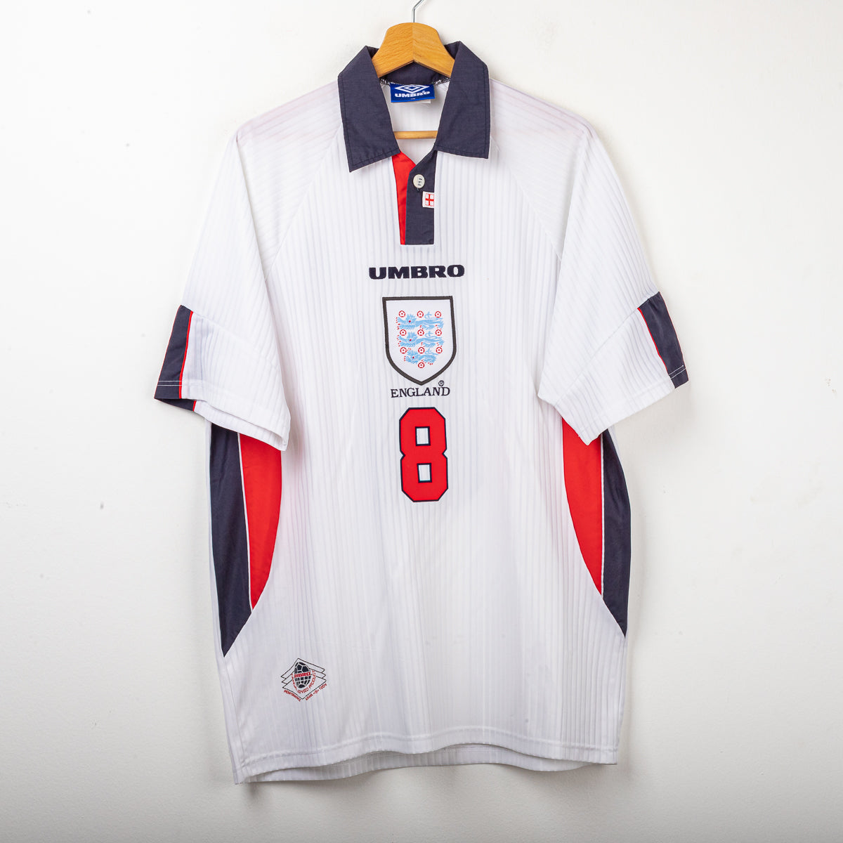 Maglia Home Inghilterra Umbro Gascoigne n8 1998