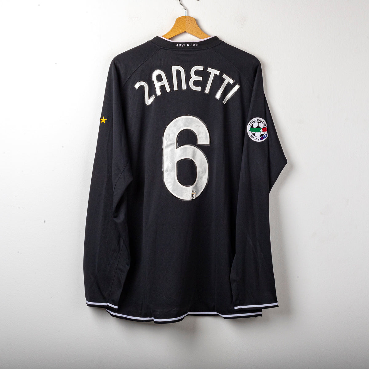 2006/2007 juventus nike zanetti 6 ls away jersey