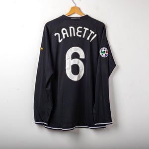 2006/2007 juventus nike zanetti 6 ls away jersey