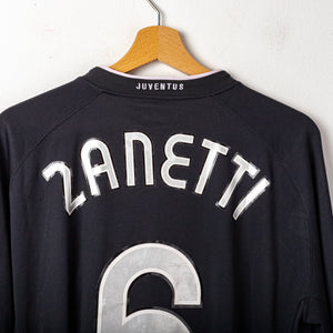 2006/2007 juventus nike zanetti 6 ls away jersey