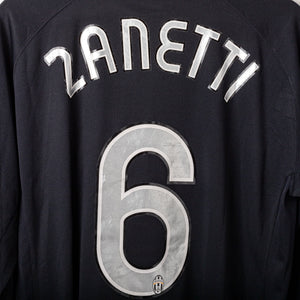 2006/2007 juventus nike zanetti 6 ls away jersey