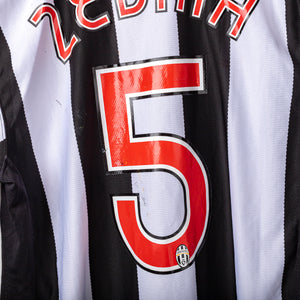 2007/2008 juventus nike zebina 5 home jersey