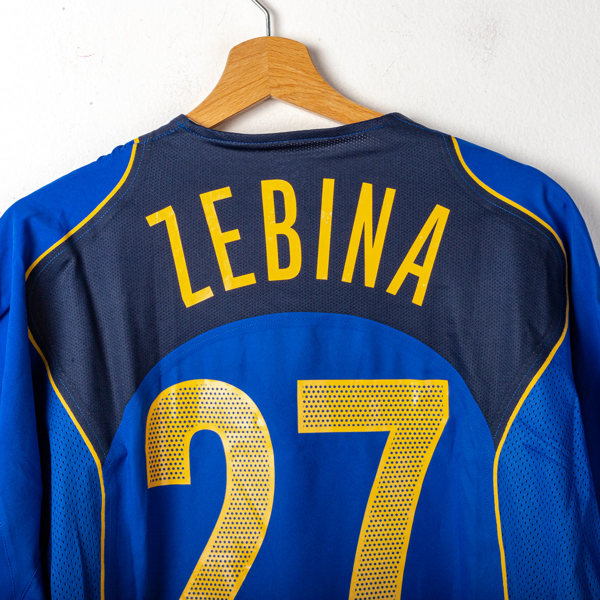 2004/2005 Juventus Nike champions league Zebina 27 away jersey
