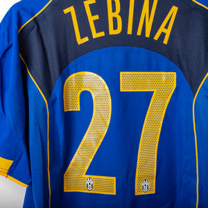 2004/2005 Juventus Nike champions league Zebina 27 away jersey