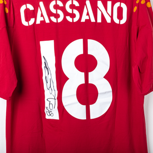 Maglia Home Roma Diadora Cassano 18 autografata 2004/2005