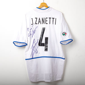 maglia away inter nike J.Zanetti 4 2002/2003 autografata