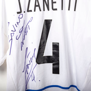 maglia away inter nike J.Zanetti 4 2002/2003 autografata