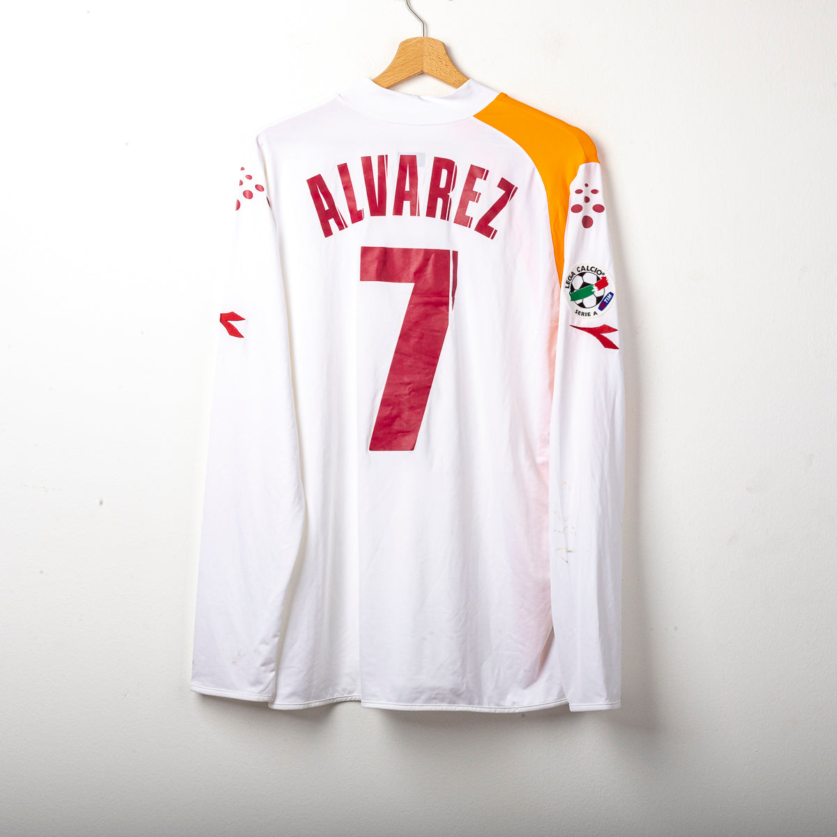 maglia away roma diadora alvarez 7 ml 2005/2006