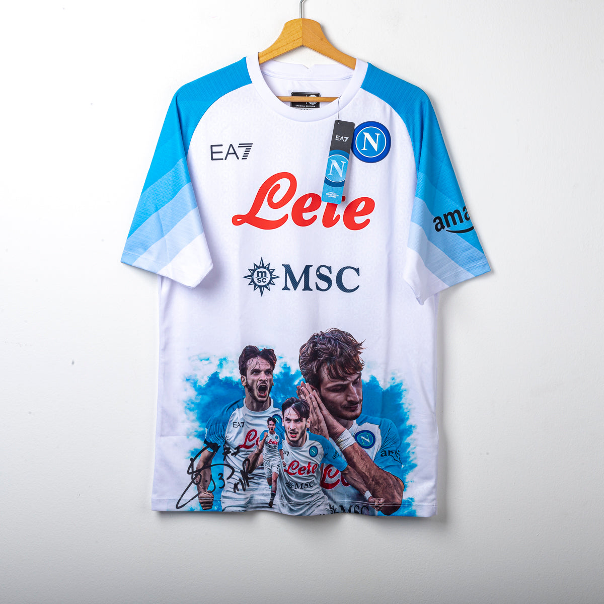 Napoli EA7 Face Kvaratskhelia 77 Jersey 2022/2023