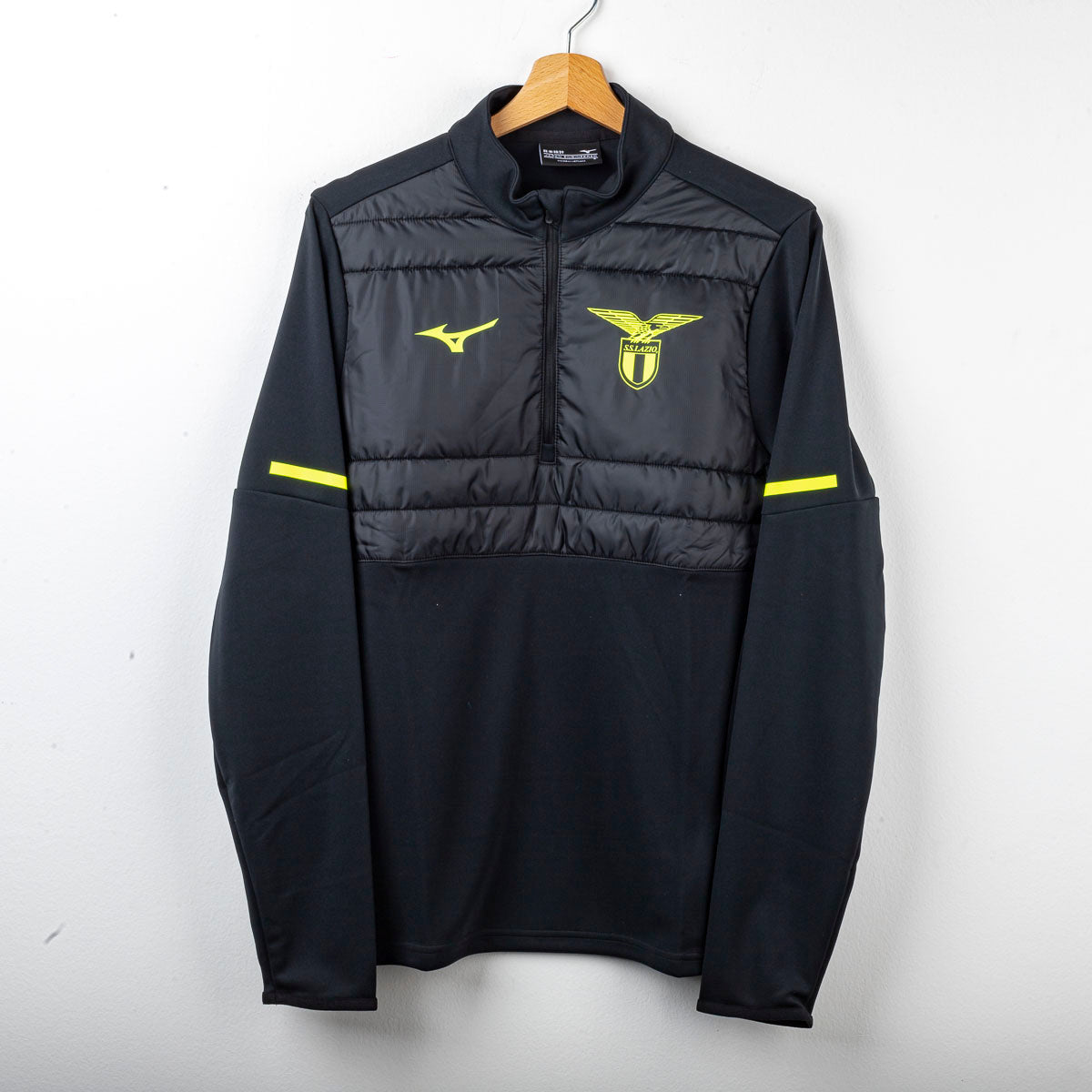 Felpa 1/2 Zip Nera Fluo Lazio Mizuno 2025/2026