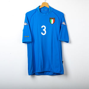 Maglia Azzurra Home Italia Kappa Maldini 3 2002